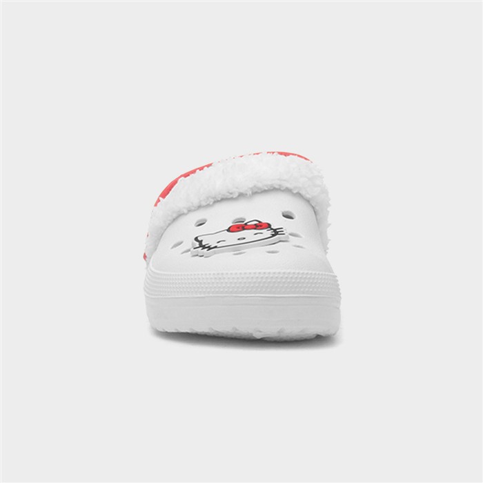 Kids White Warm Lined EVA Clog