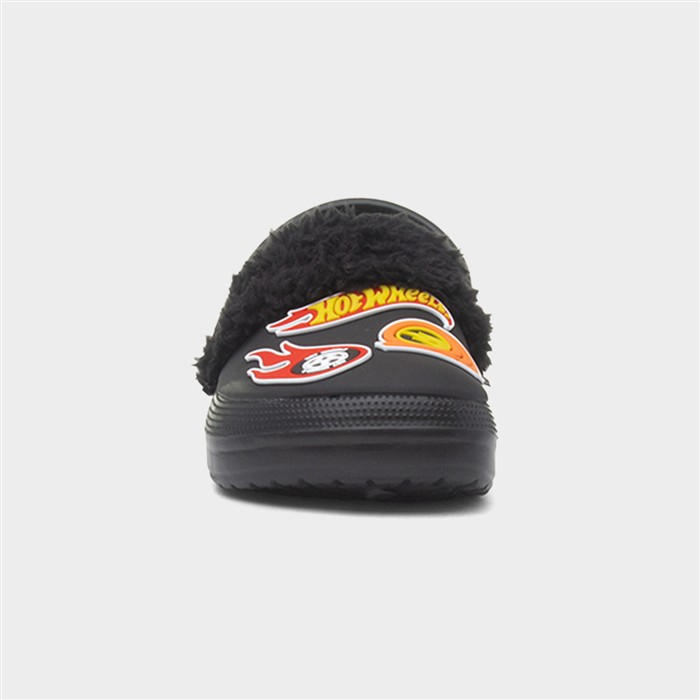 Kids Black Warm Lined EVA Clog