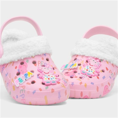 Kids Pink Warm Lined EVA Clog