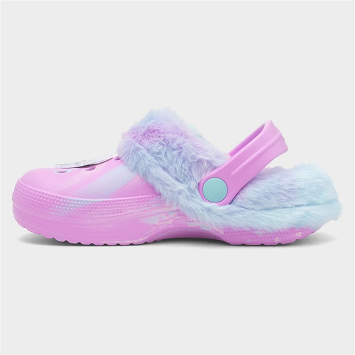 Sligo Kids Multi Faux Fur EVA Clog