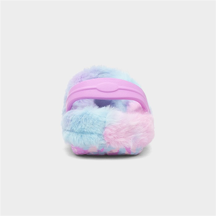 Sligo Kids Multi Faux Fur EVA Clog