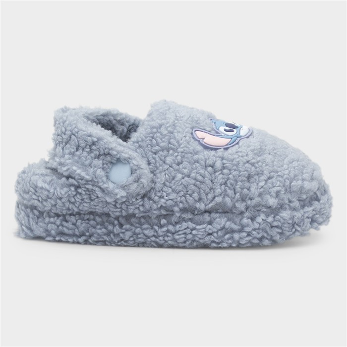 Kids Blue Warm Lined Clog Slipper
