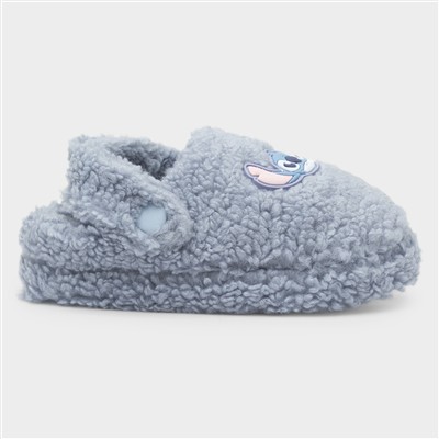 Kids Blue Warm Lined Clog
