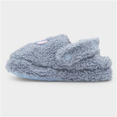 Kids Blue Warm Lined Clog