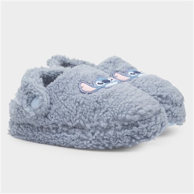 Kids Blue Warm Lined Clog