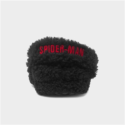 Kids Black Warm Lined Slipper