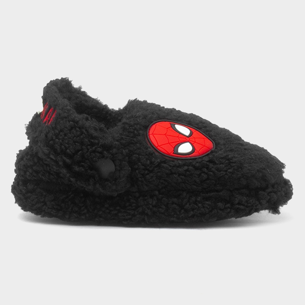 Kids Black Warm Lined Slipper