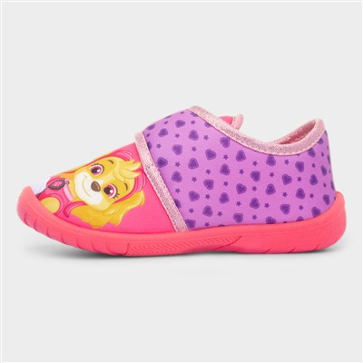 Fuchsia Kids Easy Fasten Full Slipper