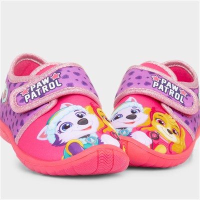 Fuchsia Kids Easy Fasten Full Slipper