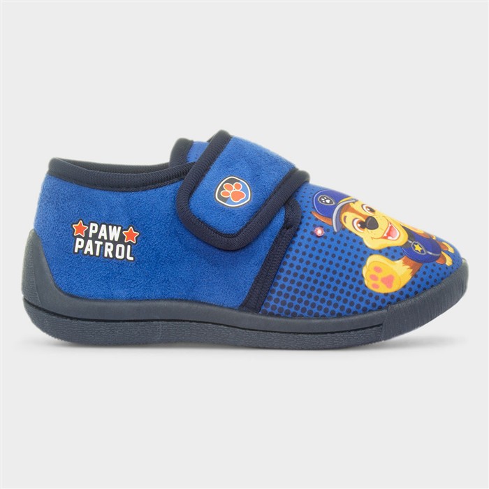Kids Blue Light Up Easy Fasten Slipper