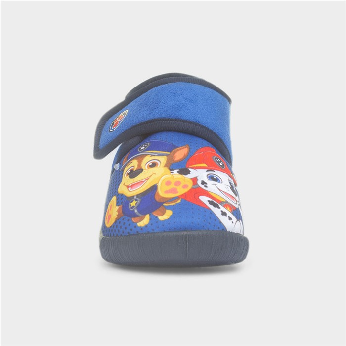 Kids Blue Light Up Easy Fasten Slipper