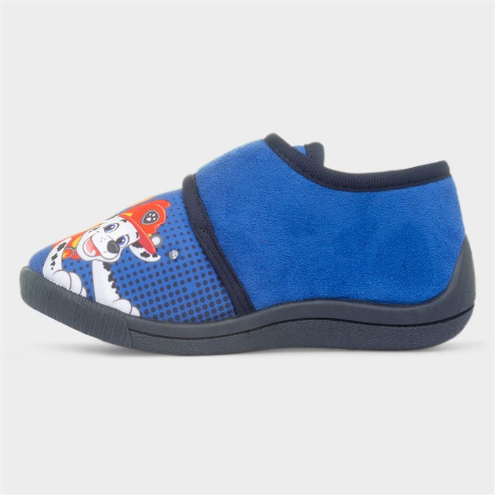 Kids Blue Light Up Easy Fasten Slipper