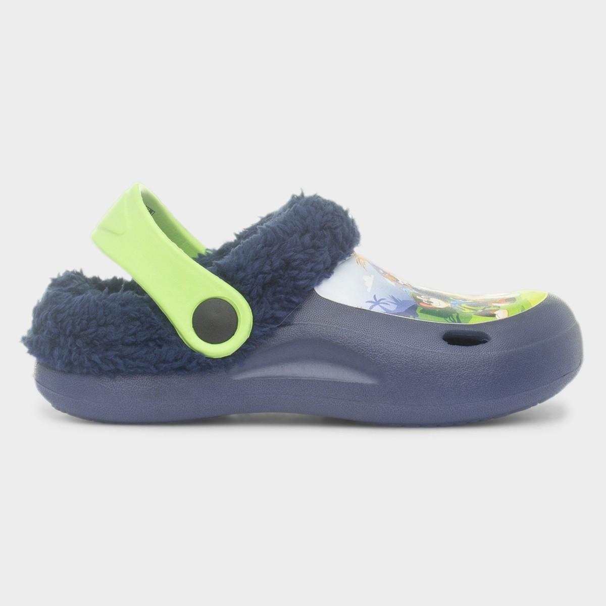Kids Navy Slip On Slingback Slipper