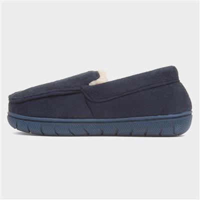 Boys Navy Slipper