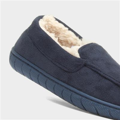 Boys Navy Slipper