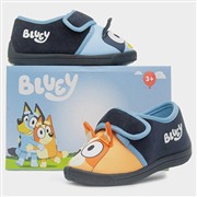 Bluey Kids Navy Character Easy Fasten Slippers (Click For Details)