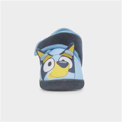 Kids Navy Character Easy Fasten Slippers
