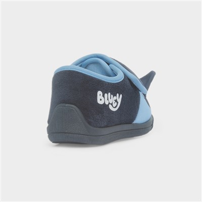 Kids Navy Character Easy Fasten Slippers