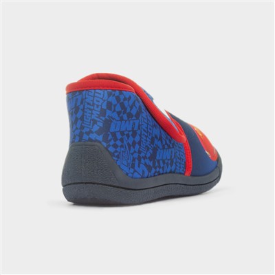 Kids Blue Easy Fasten Slipper