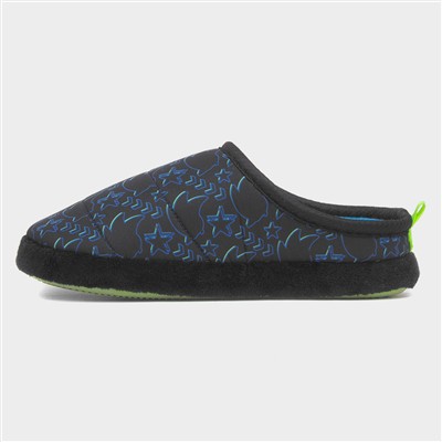 Kids Black Mule Slipper