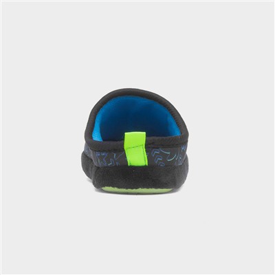 Kids Black Mule Slipper