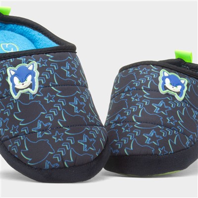 Kids Black Mule Slipper