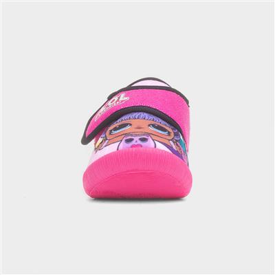 Surprise Kids Fuchsia Easy Fasten Slipper