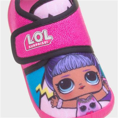 Surprise Kids Fuchsia Easy Fasten Slipper