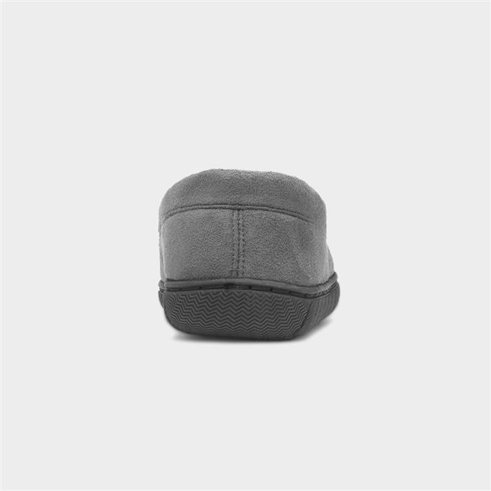 Boys Grey Moccasin Slipper