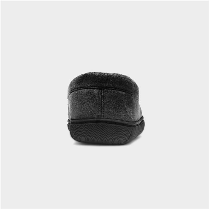 Boys Black Moccasin Slipper