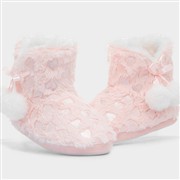The Slipper Company Girls Pink Heart Slipper Boot (Click For Details)