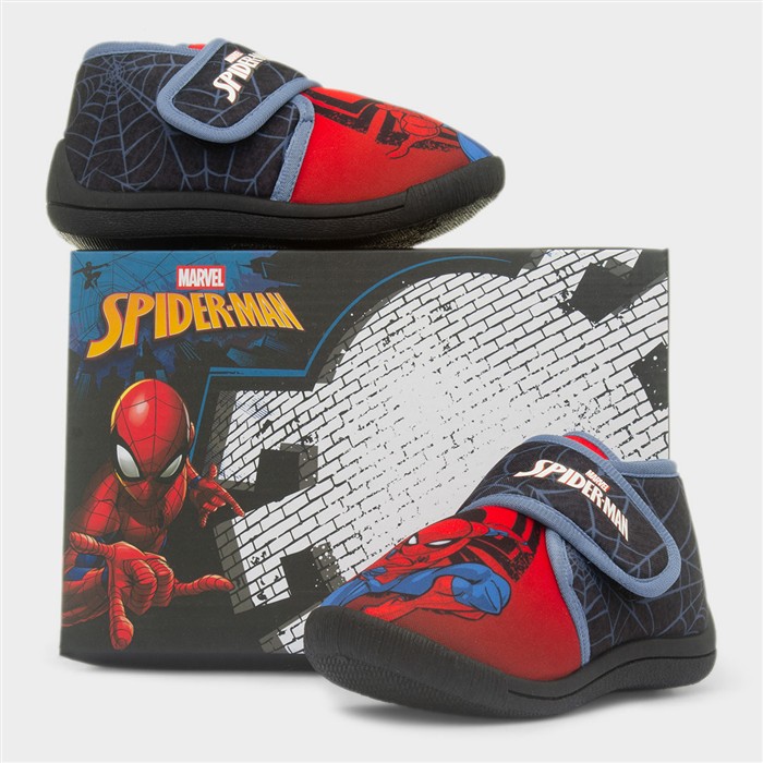 Kids Navy Character Easy Fasten Slipper