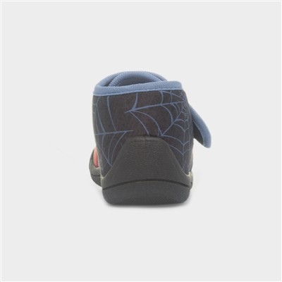 Kids Navy Character Easy Fasten Slipper