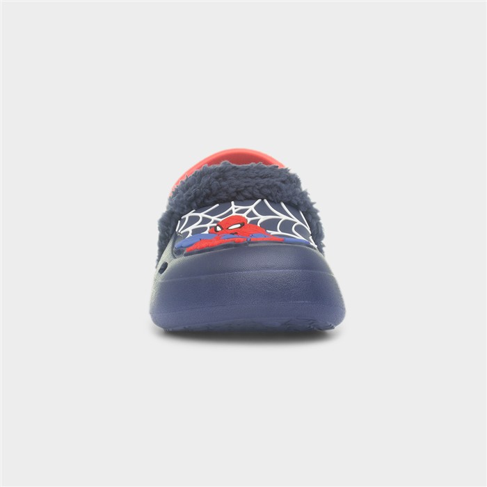 Kids Navy Slip On Slingback Slipper