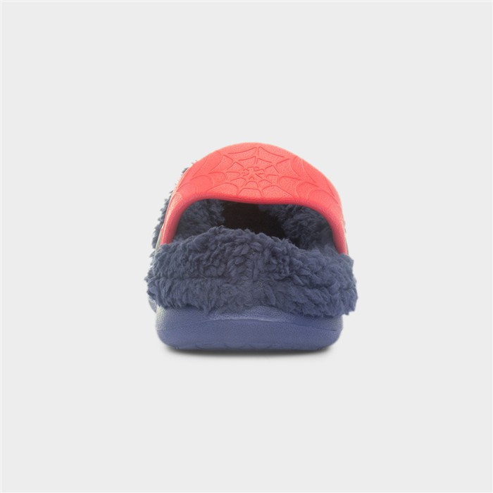Kids Navy Slip On Slingback Slipper