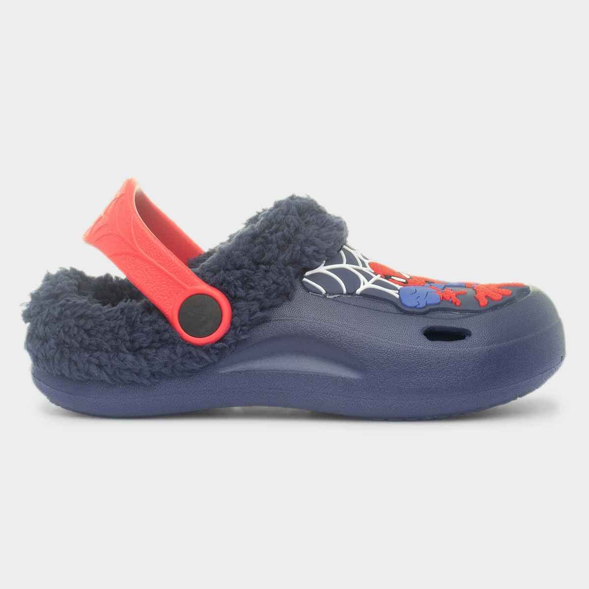 Kids Navy Slip On Slingback Slipper