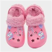Girls Pink Warm Lined Unicorn EVA Clog (Click For Details)