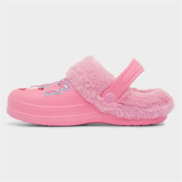 Girls Pink Warm Lined Unicorn EVA Clog