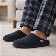 Totes Swept Back Popcorn Mens Navy Mule Slipper (Click For Details)
