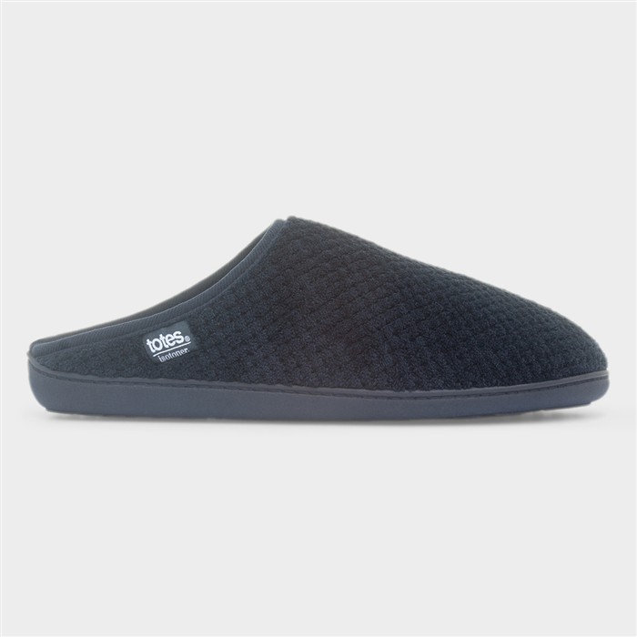 Swept Back Popcorn Mens Navy Mule Slipper