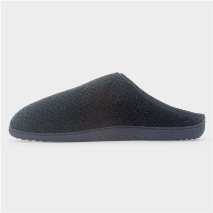 Swept Back Popcorn Mens Navy Mule Slipper