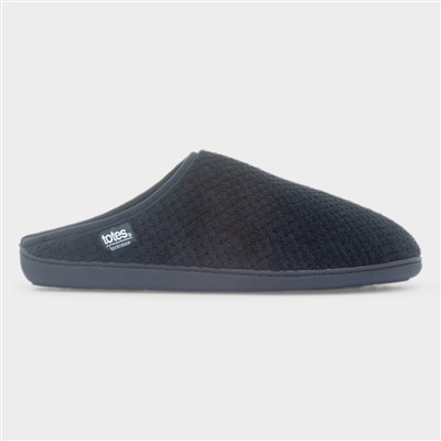 Swept Back Popcorn Mens Navy Mule Slipper