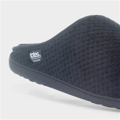 Swept Back Popcorn Mens Navy Mule Slipper