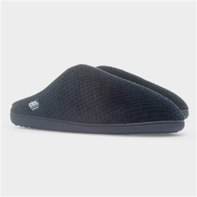 Swept Back Popcorn Mens Navy Mule Slipper