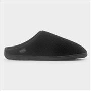 Totes Swept Back Popcorn Mens Black Mule Slipper (Click For Details)