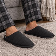 Totes Mens Black Quilted Mule Slipper (Click For Details)