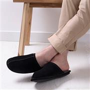 Totes Mens Black Suede Mule Slipper (Click For Details)