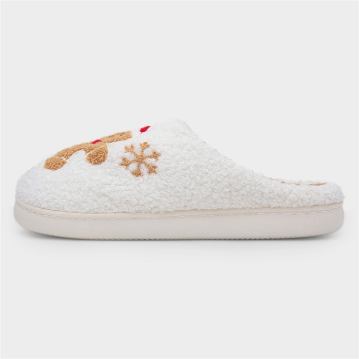 Gingerbread Womens Cream Mule Slipper