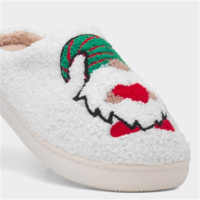 Womens Cream Gonk Mule Slipper