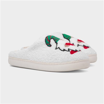 Womens Cream Gonk Mule Slipper